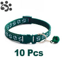 Adjustable Nylon Dog Collar Set with Bell - 10 Pack  ourlum.com S 10pcs United State 