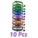 Adjustable Nylon Dog Collar Set with Bell - 10 Pack  ourlum.com Mix Color B United State 