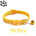 Adjustable Nylon Dog Collar Set with Bell - 10 Pack  ourlum.com A 10pcs United State 