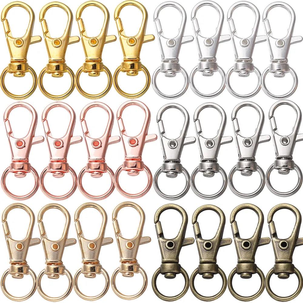 Swivel Lobster Clasp Hooks Keychain Split Key Ring Connector Set - Pack of 10  ourlum.com   