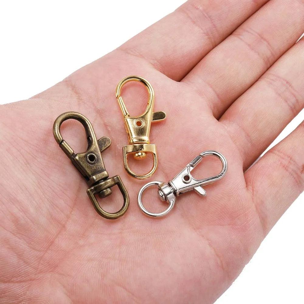 Swivel Lobster Clasp Hooks Keychain Split Key Ring Connector Set - Pack of 10  ourlum.com   