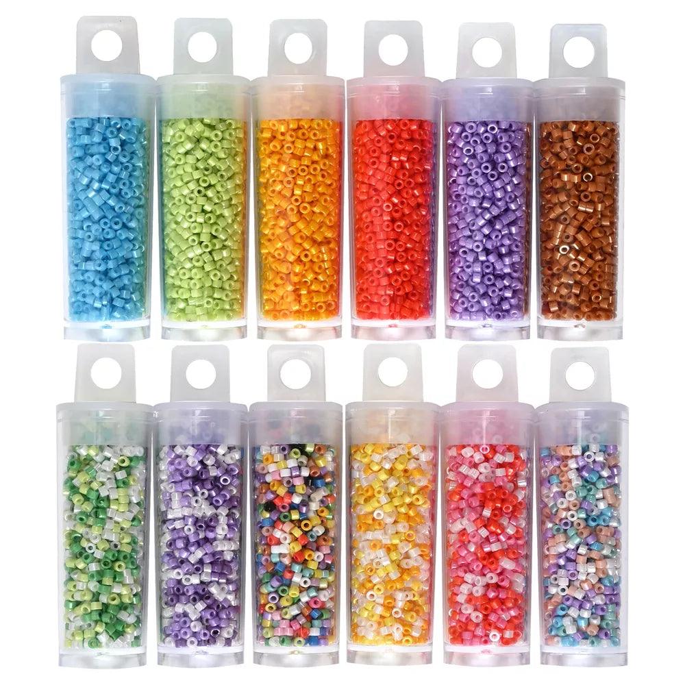 Japanese Glass Seed Beads Assortment - 1200pcs 2mm for Jewelry Making and DIY Crafts  ourlum.com   