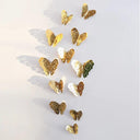 3D Hollow Butterfly Wall Sticker Set - Elegant Home Decor and DIY Gift  ourlum.com Gold 12PCS 