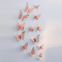 3D Hollow Butterfly Wall Sticker Set - Elegant Home Decor and DIY Gift  ourlum.com Pink 12PCS 