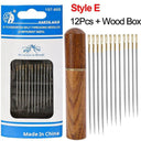 Elderly Friendly Stainless Steel Blind Sewing Needles Set - 12 Piece Kit  ourlum.com E Set  