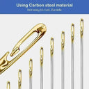 Stainless Steel Side Threading Sewing Needles Set  ourlum.com   