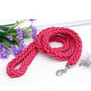 Army Green Double Row Nylon Dog Leash and Collar Set for Medium to Large Dogs  ourlum.com Pink Dia. 1.0cm 