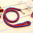 Army Green Double Row Nylon Dog Leash and Collar Set for Medium to Large Dogs  ourlum.com Red Blue Dia. 1.0cm 