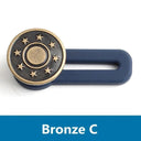 Metal Waistband Extender Set - Adjustable Button Expanders for Pants and Jeans  ourlum.com Bronze C 1PCS 