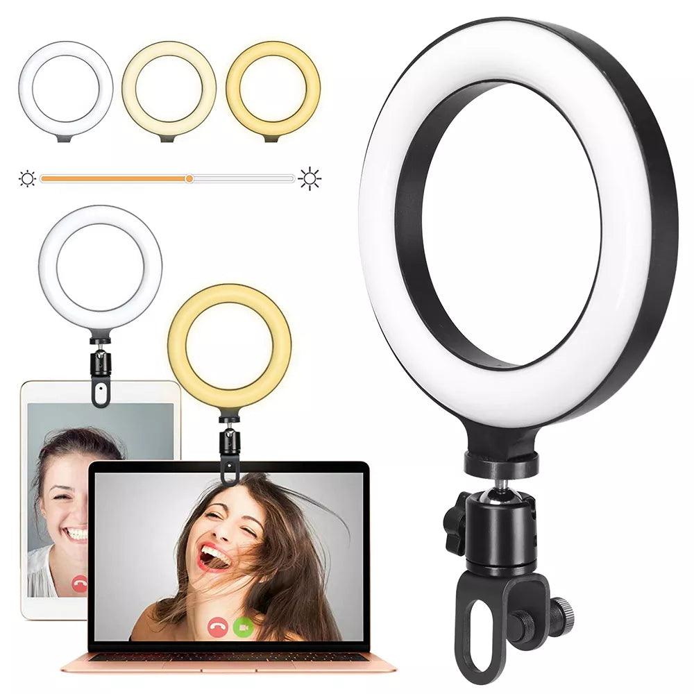Clip-On Ring Light LED for Laptop Video Calls and Streaming  ourlum.com   