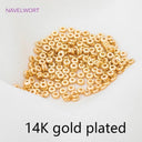 Luxury 18k Gold Plated Brass Spacer Beads Set for Exquisite Jewelry Making  ourlum.com 14K gold plated 3 mm - 50 pieces 