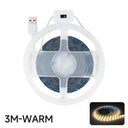 Motion Activated USB LED Light Strip for Kitchen and Cabinet - Hand Wave Sensor Switch  ourlum.com Warm-3M  