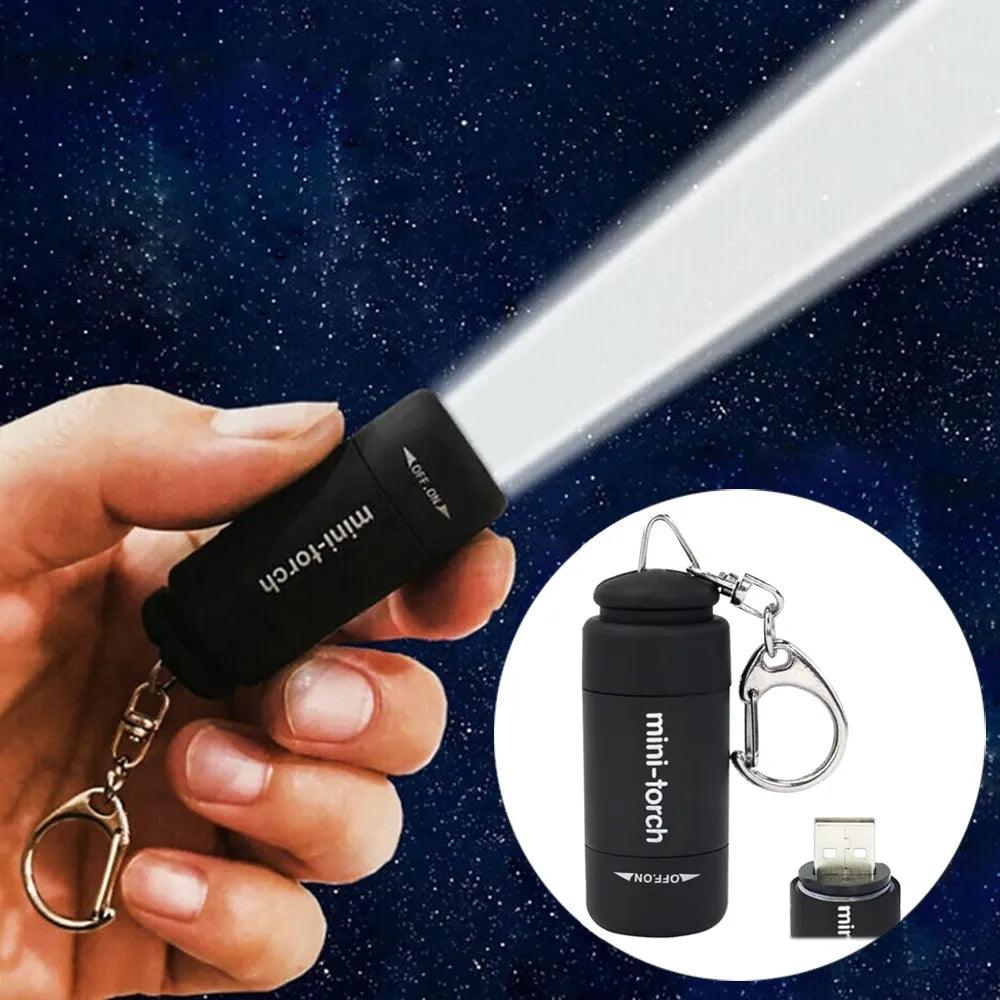 Stonego USB Rechargeable Mini Keychain Flashlight - Waterproof LED Torch  ourlum.com   