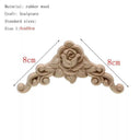 Natural Floral Wood Carved Figurine Home Decor Accent  ourlum.com 8cmX8cm  