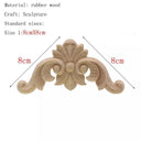 Natural Floral Wood Carved Figurine Home Decor Accent  ourlum.com 8cmX8cm 2  