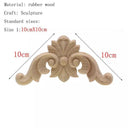 Natural Floral Wood Carved Figurine Home Decor Accent  ourlum.com 10cmX10cm 4  