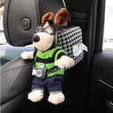 Adorable Cartoon Dog Car Seat Belt Shoulder Protector for Car Interior Protection  ourlum.com Tissue Box Black C  