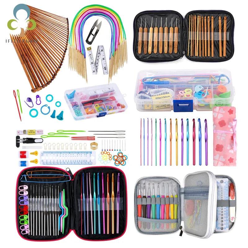 Ultimate DIY Crochet and Knitting Kit with Storage Case and Accessories  ourlum.com   