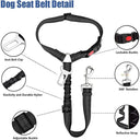 Enhanced Safety 2-in-1 Dog Car Seatbelt with Reflective Adjustable Restraint for Dogs  ourlum.com   