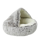 Luxurious Round Plush Pet Bed for Ultimate Comfort Dogs Cats