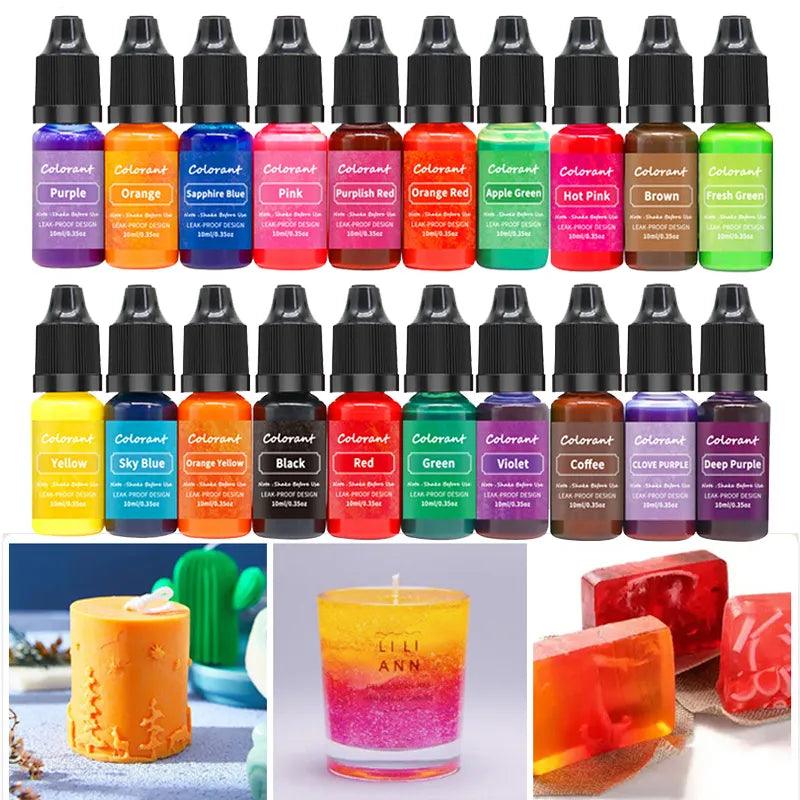 Vibrant Liquid Candle Dyes Set for DIY Crafts and Aromatherapy  ourlum.com   