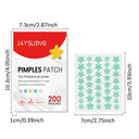 Clear Complexion Star Acne Healing Stickers - 200pcs Colorful Pimple Patches for Blemish-Free Skin  ourlum.com   