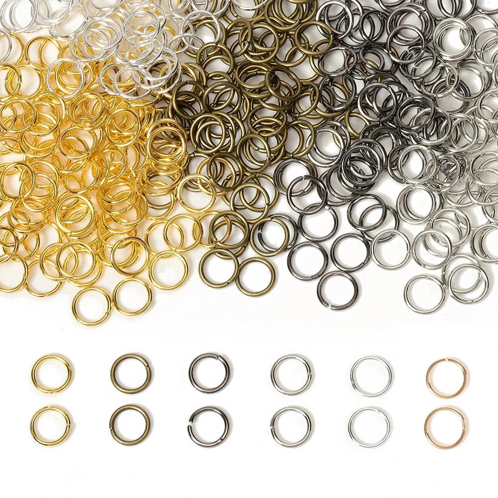 Wholesale Open Circle Jump Rings Set with Various Sizes - 200 Pieces  ourlum.com   
