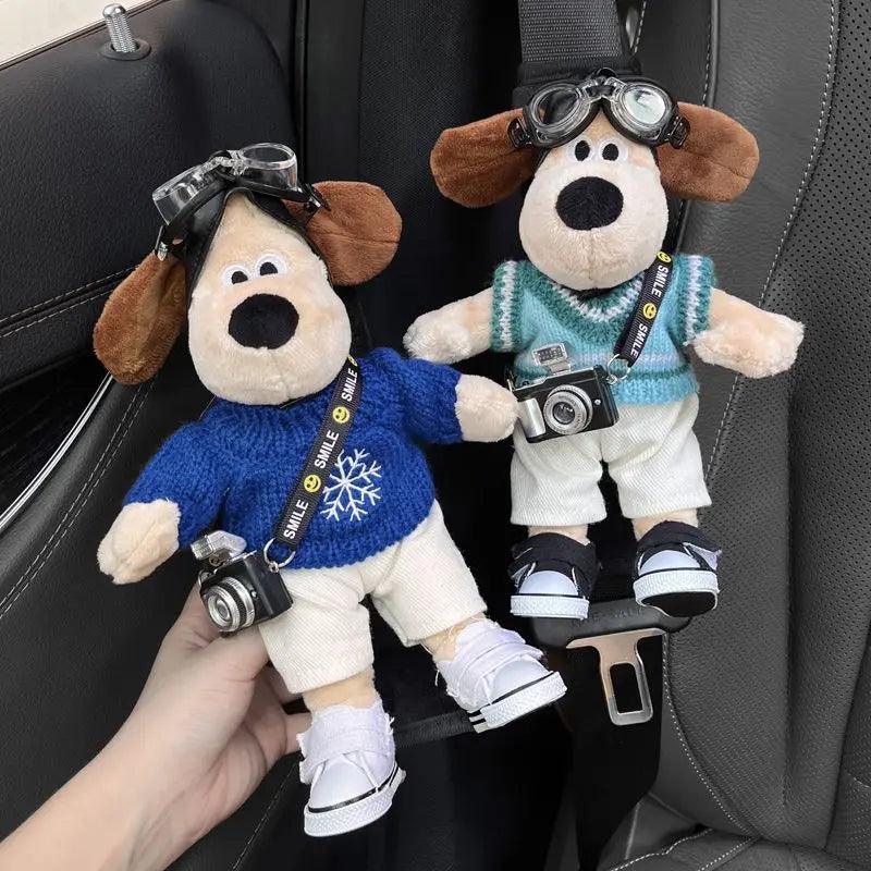 Cute Master Dog Doll Car Seatbelt Shoulder Pad - Soft Protection Cover  ourlum.com   