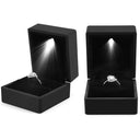 LED Illuminated Ring Box Elegant Jewelry Storage Solution