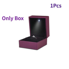 LED Illuminated Ring Box: Elegant Jewelry Storage Solution: Enhance Your Collection