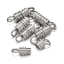 Steampunk Clasp Closure Fastener Locks Set - 20pcs for DIY Jewelry Making  ourlum.com Rhodium 2  