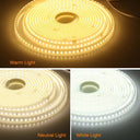 220V Waterproof LED Strip Light Kit with EU Plug and Switch - Flexible Outdoor Lighting Solution  ourlum.com   