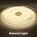 220V Waterproof LED Strip Light Kit with EU Plug and Switch - Flexible Outdoor Lighting Solution  ourlum.com Netural Light 2M 