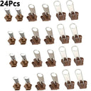 Universal Zipper Repair Kit - Pack of 24/12/6 Pieces for Easy DIY Zipper Fixes  ourlum.com 24pcs Coffee  