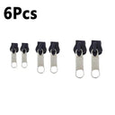 Universal Zipper Repair Kit - Pack of 24/12/6 Pieces for Easy DIY Zipper Fixes  ourlum.com 6pcs Semi black  