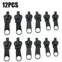 24-Piece Instant Zipper Repair Kit with Universal Zip Slider Rescue - Easy DIY Fix for Sewing  ourlum.com 12pcs Black  