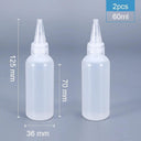 Small Plastic Squeeze Bottles Set (2/5/10PCS) for Sauces, Cookie Decorating, and Crafts - Leak-Proof Design, Food Grade Material  ourlum.com 2pcs of 60ml  