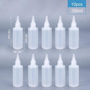 Small Plastic Squeeze Bottles Set (2/5/10PCS) for Sauces, Cookie Decorating, and Crafts - Leak-Proof Design, Food Grade Material  ourlum.com 10pcs of 100ML  