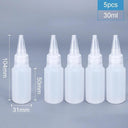 Small Plastic Squeeze Bottles Set (2/5/10PCS) for Sauces, Cookie Decorating, and Crafts - Leak-Proof Design, Food Grade Material  ourlum.com 5pcs of 30ml  