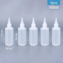 Small Plastic Squeeze Bottles Set (2/5/10PCS) for Sauces, Cookie Decorating, and Crafts - Leak-Proof Design, Food Grade Material  ourlum.com 5pcs of 100ml  