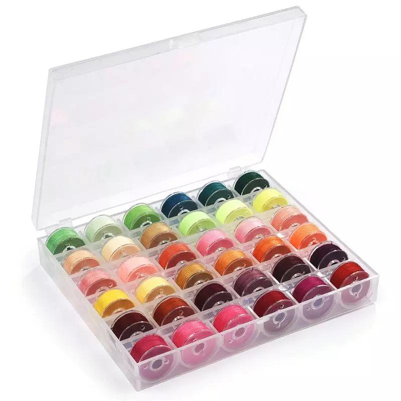 25/20 Colors Polyester Thread Spools Bundle with Storage Solution for Sewing & Needlework  ourlum.com   