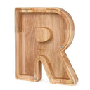 26 English Letters Wooden Coin Bank with Transparent Glass Window - Educational Piggy Bank for Kids and Adults  ourlum.com R  