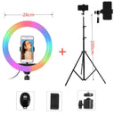 Ultimate RGB Ring Light with Adjustable Tripod Setup