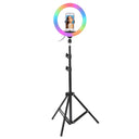 Ultimate RGB Ring Light with Adjustable Tripod Setup