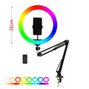 Ultimate RGB Ring Light with Adjustable Tripod Setup