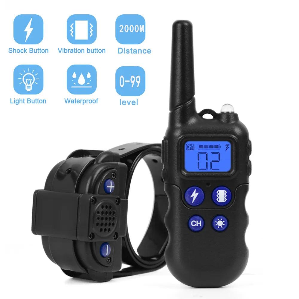 Advanced 2km Remote Dog Training Collar Set with Walkie-Talkie and Multi-Function Training Modes  ourlum.com   
