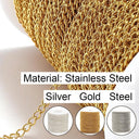 Crafting with Gold: Stainless Steel Necklace Chain Extension Kit for DIY Jewelry Making  ourlum.com   