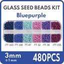 Colorful Glass Seed Beads Kit - DIY Jewelry Making & Crafts  ourlum.com Bluepurple-3mm 1 box 