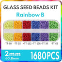 Colorful Glass Seed Beads Kit - DIY Jewelry Making & Crafts  ourlum.com RainbowB-2mm 1 box 