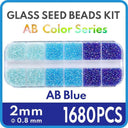 Colorful Glass Seed Beads Kit - DIY Jewelry Making & Crafts  ourlum.com ABcolorBlue-2mm 1 box 